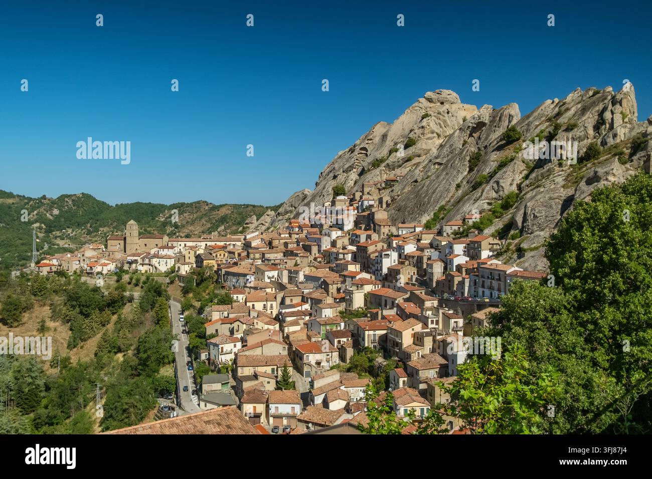 Castelmezzano Village en Basilicate Italie Banque D'Images