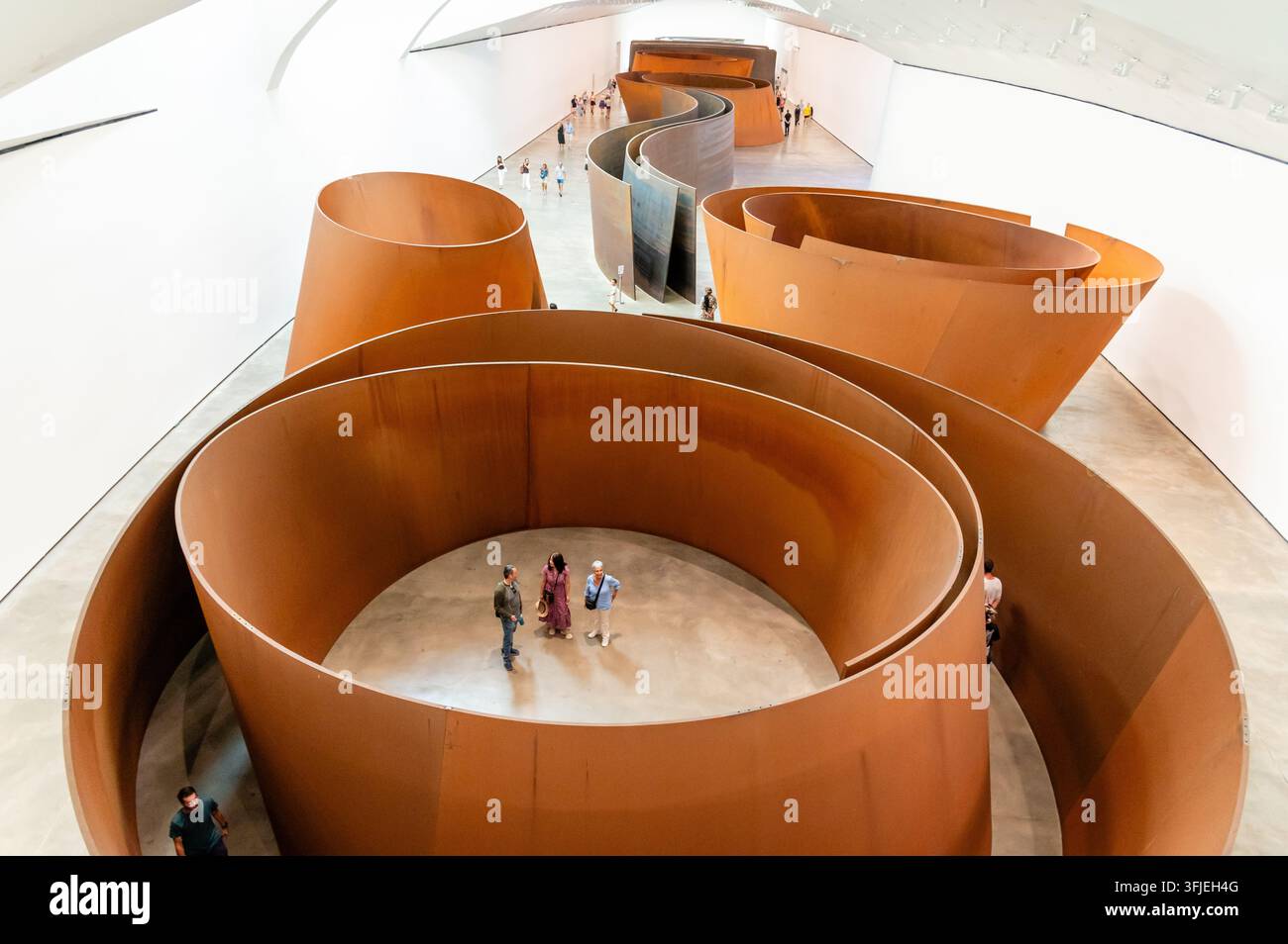 La question du temps, installation artistique au musée Guggenheim de Bilbao, Espagne Banque D'Images