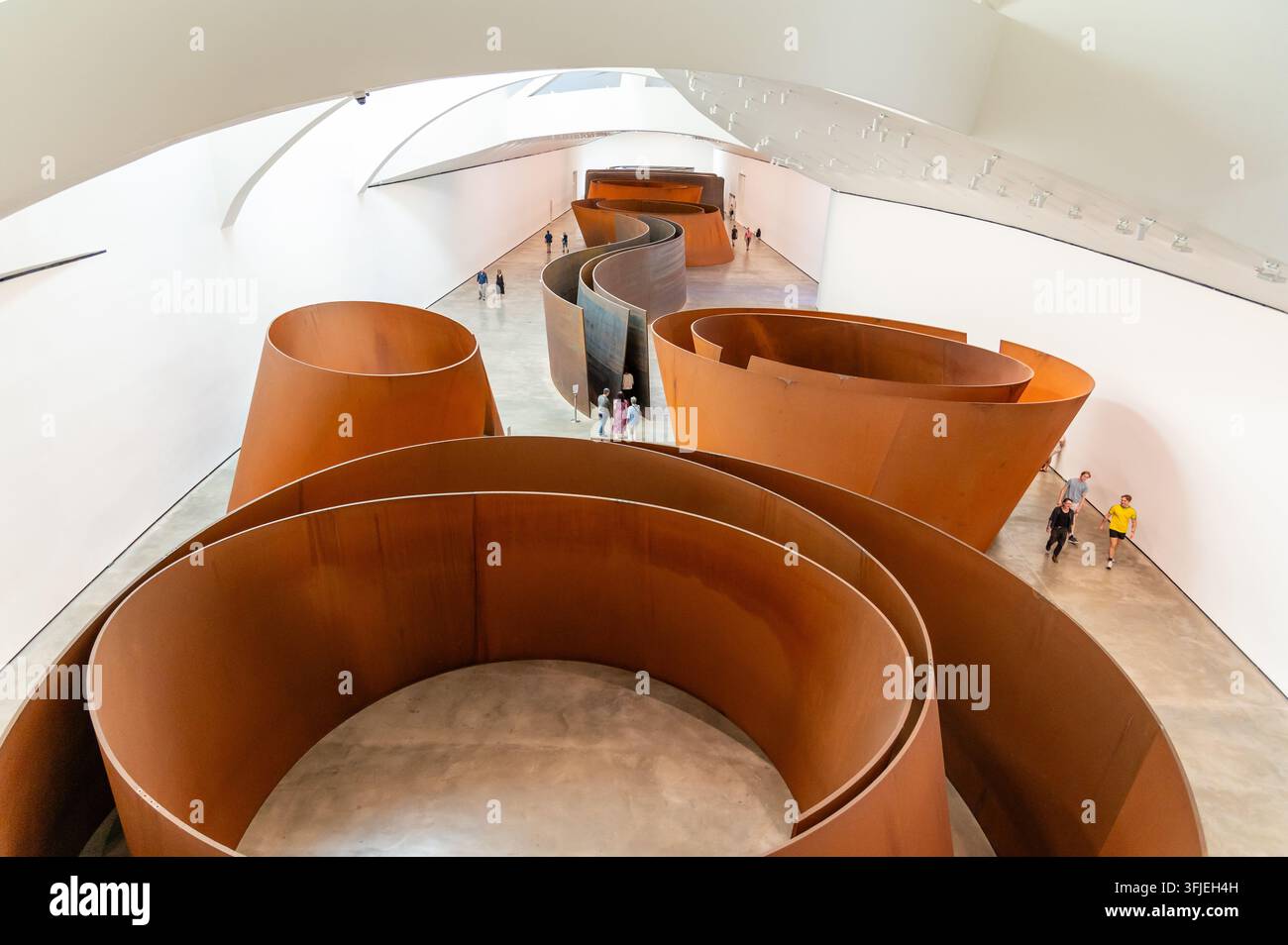 La question du temps, installation artistique au musée Guggenheim de Bilbao, Espagne Banque D'Images