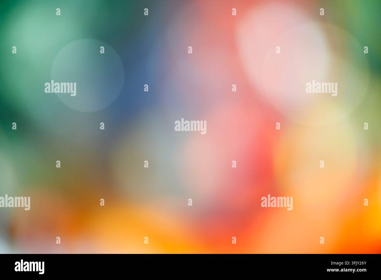 arrière-plan nature multicolore flou avec des boules de bokeh Banque D'Images