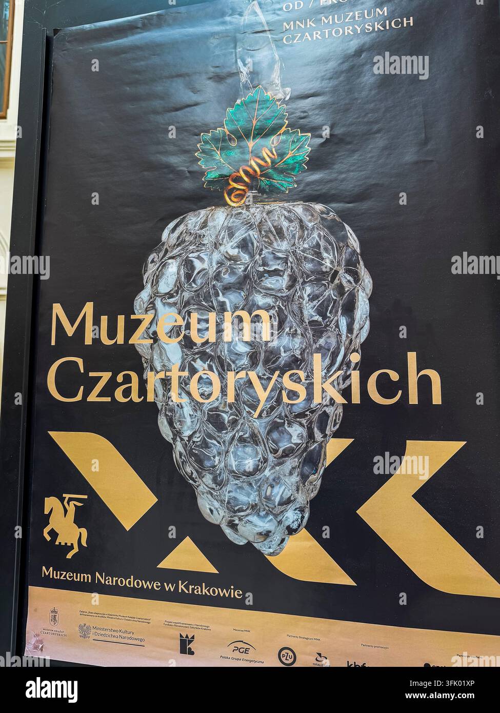 Cracovie, Pologne, Vue intérieure, Musée d'Art Polonais, Affiche publicitaire, "Muzeum Czartoryskich", Illustration (Muzeum Narodowe w Krakowie) MNK Banque D'Images