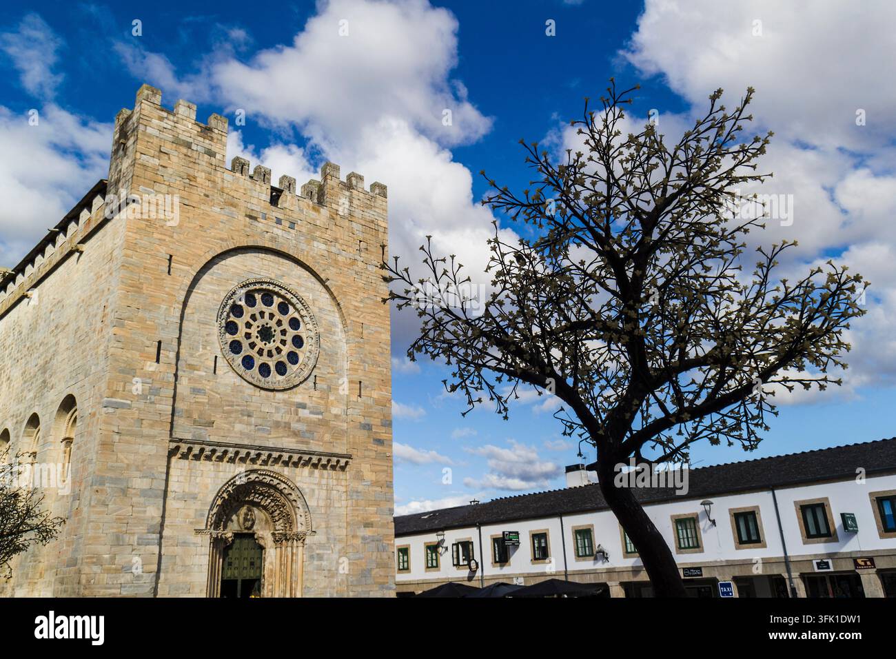 Portomarín, Chemin de Saint-Jacques, Galice, Espagne Banque D'Images