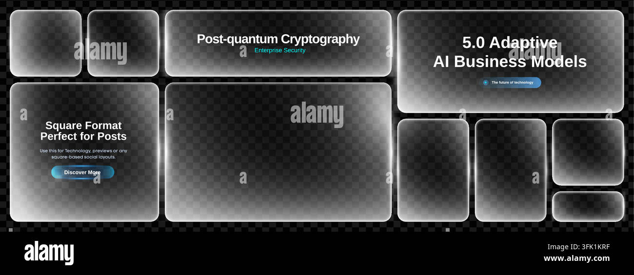 Glassmorphisme UI morphisme pour rectangle verre 3D et boîte HUD translucide. Fond de texte de bouton pour CTA PNG mat et cadre d'effet transparent. Liqui Illustration de Vecteur