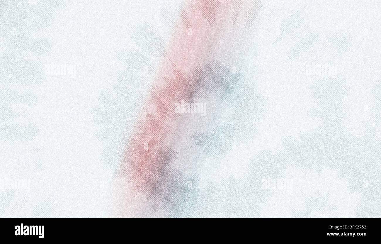 Un fond abstrait délicat présentant des traits doux et fondus de watercolor rose et bleu sur une surface de papier texturée. Banque D'Images