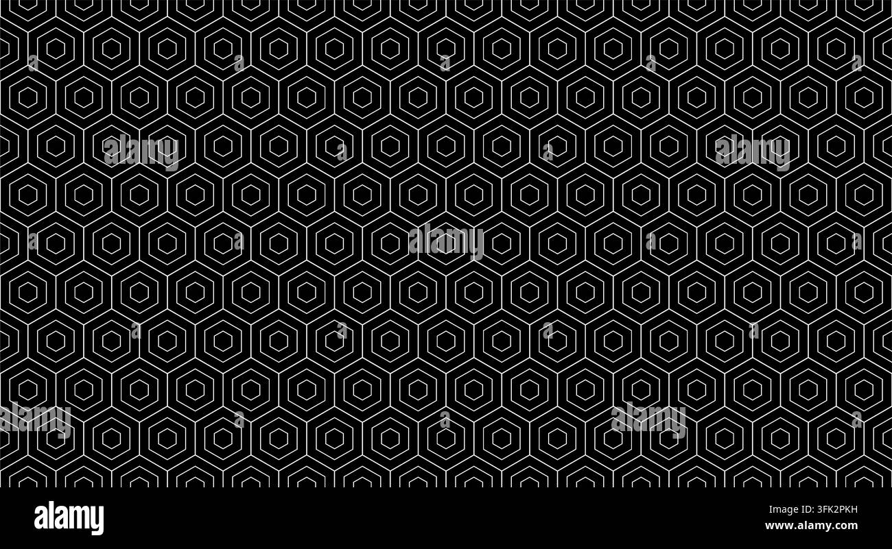 Arrière-plan hexagonal concentrique. Rayons de miel imbriqués Illustration de Vecteur