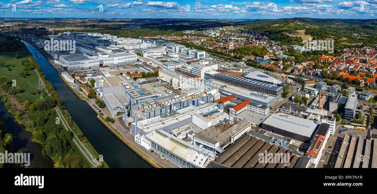 Usine Audi de Neckarsulm. AUDI AG est l'un des plus grands employeurs de la région économique de Heilbronn-Franken. Plus de 15 000 personnes y travaillent pour la mo Banque D'Images