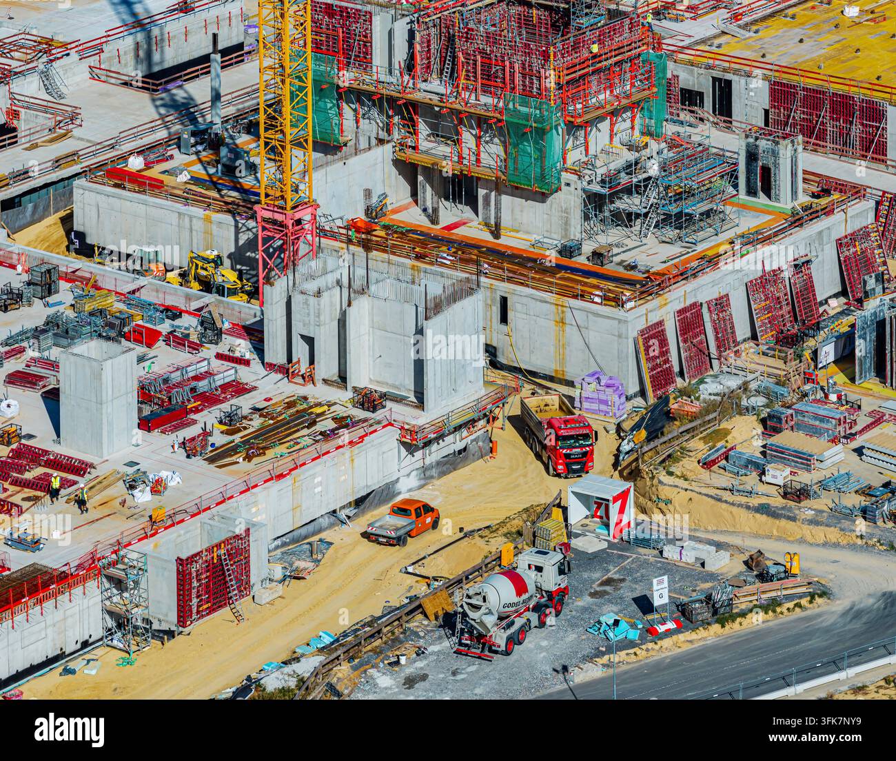 Parc d'Innovation en Intelligence Artificielle (IPAI) à Heilbronn. Photo symbolique du chantier de construction. Le campus IPAI couvrira finalement une superficie équivalente Banque D'Images