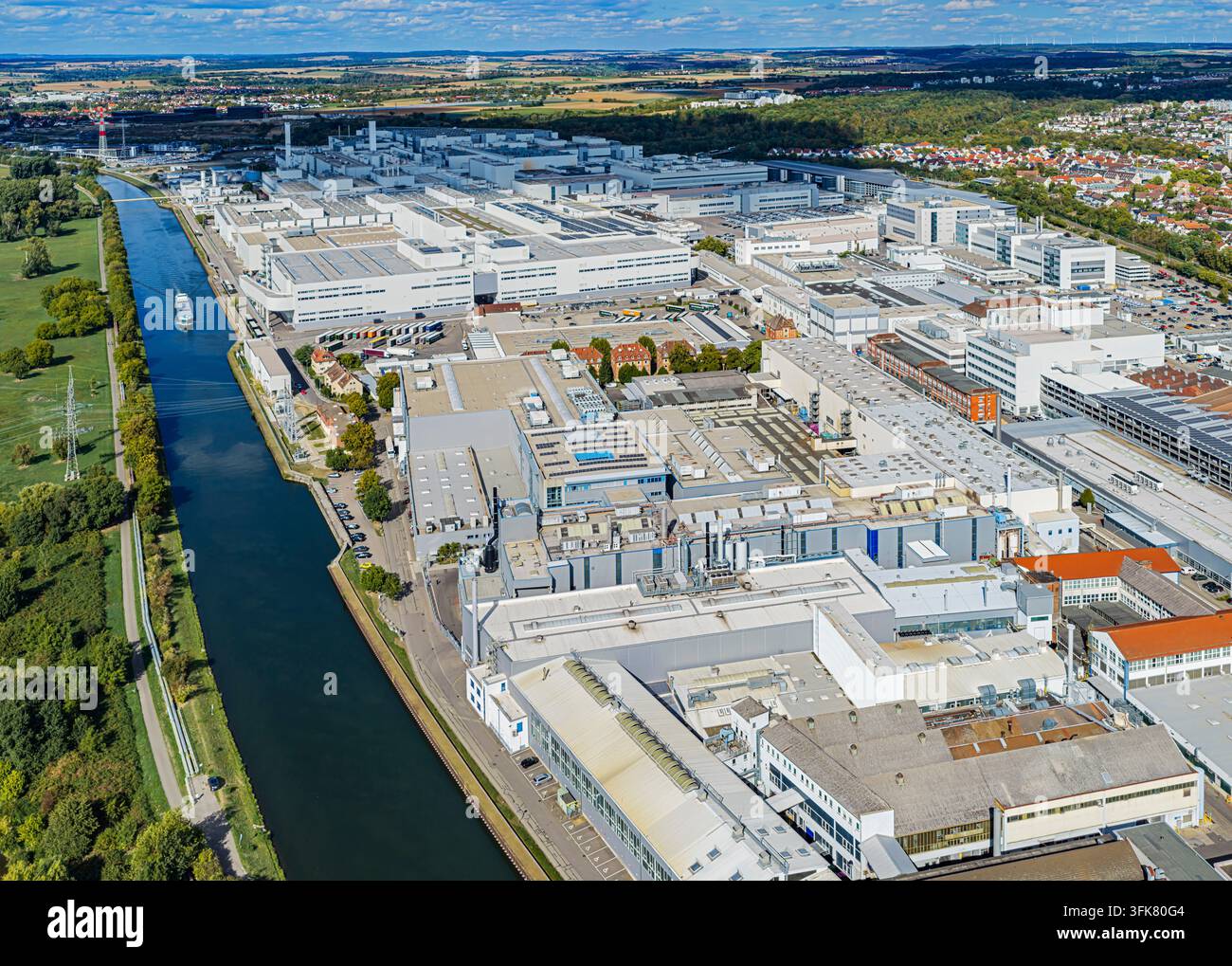 Usine Audi de Neckarsulm. AUDI AG est l'un des plus grands employeurs de la région économique de Heilbronn-Franken. Plus de 15 000 personnes y travaillent pour la mo Banque D'Images