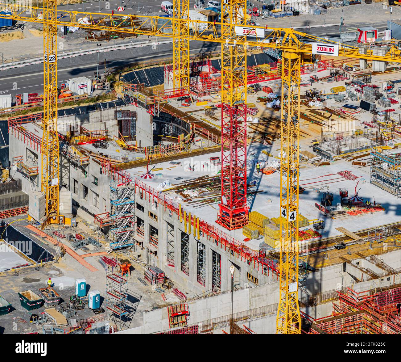 Parc d'Innovation en Intelligence Artificielle (IPAI) à Heilbronn. Photo symbolique du chantier de construction. Le campus IPAI couvrira finalement une superficie équivalente Banque D'Images