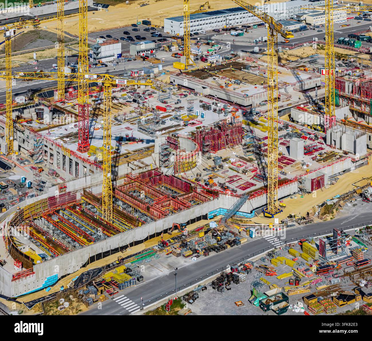 Parc d'Innovation en Intelligence Artificielle (IPAI) à Heilbronn. Chantier de construction. Le campus IPAI couvrira finalement une superficie équivalente à 42 terrains de football Banque D'Images
