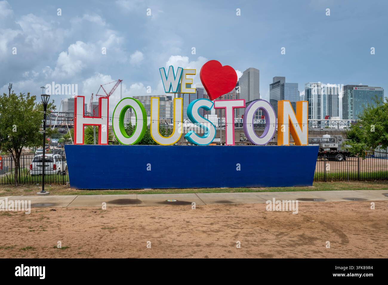 Nous aimons Houston Banque D'Images
