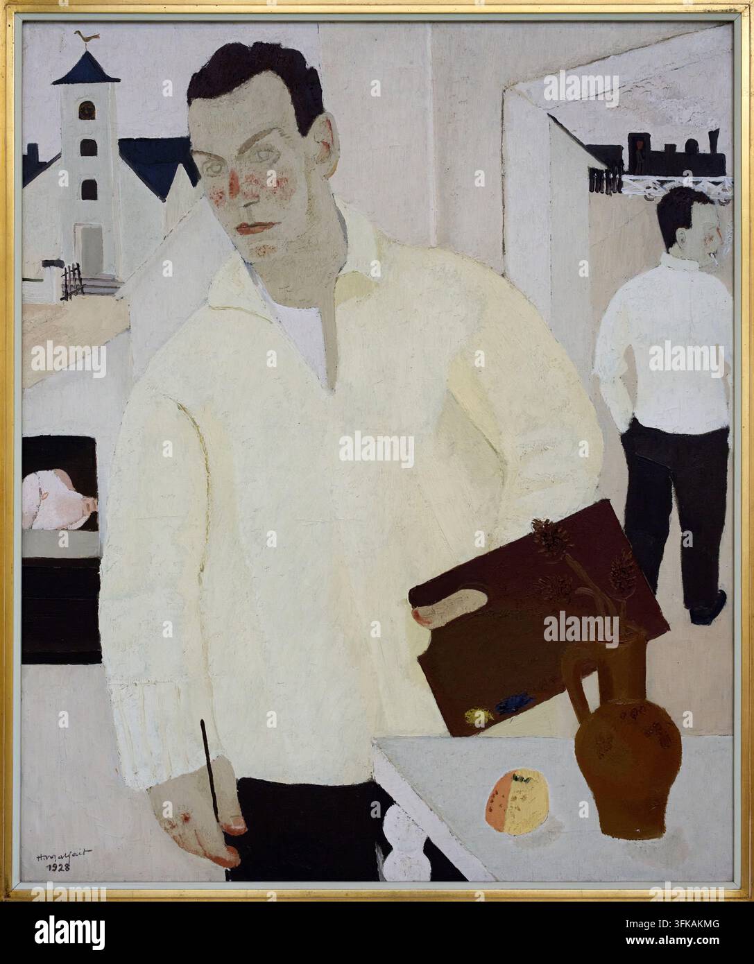 Autoportrait ou Harmonie en Blanc, 1928, Hubert Malfait (Astene (Deinze) 1898 - Sint-Martens-Latem 1971), MSK, Musée des Beaux-Arts, Musée of F Banque D'Images