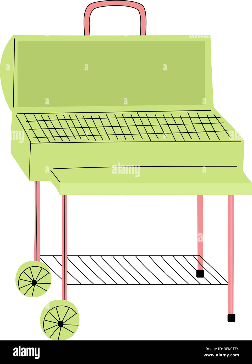 Barbecue en plein air Illustration de Vecteur
