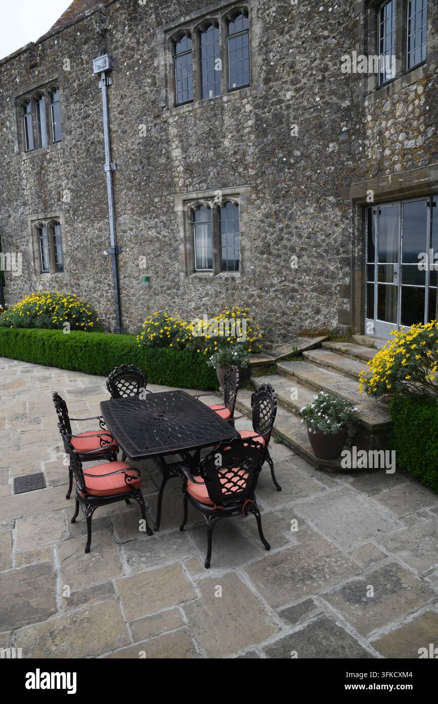 Patio du château Banque D'Images