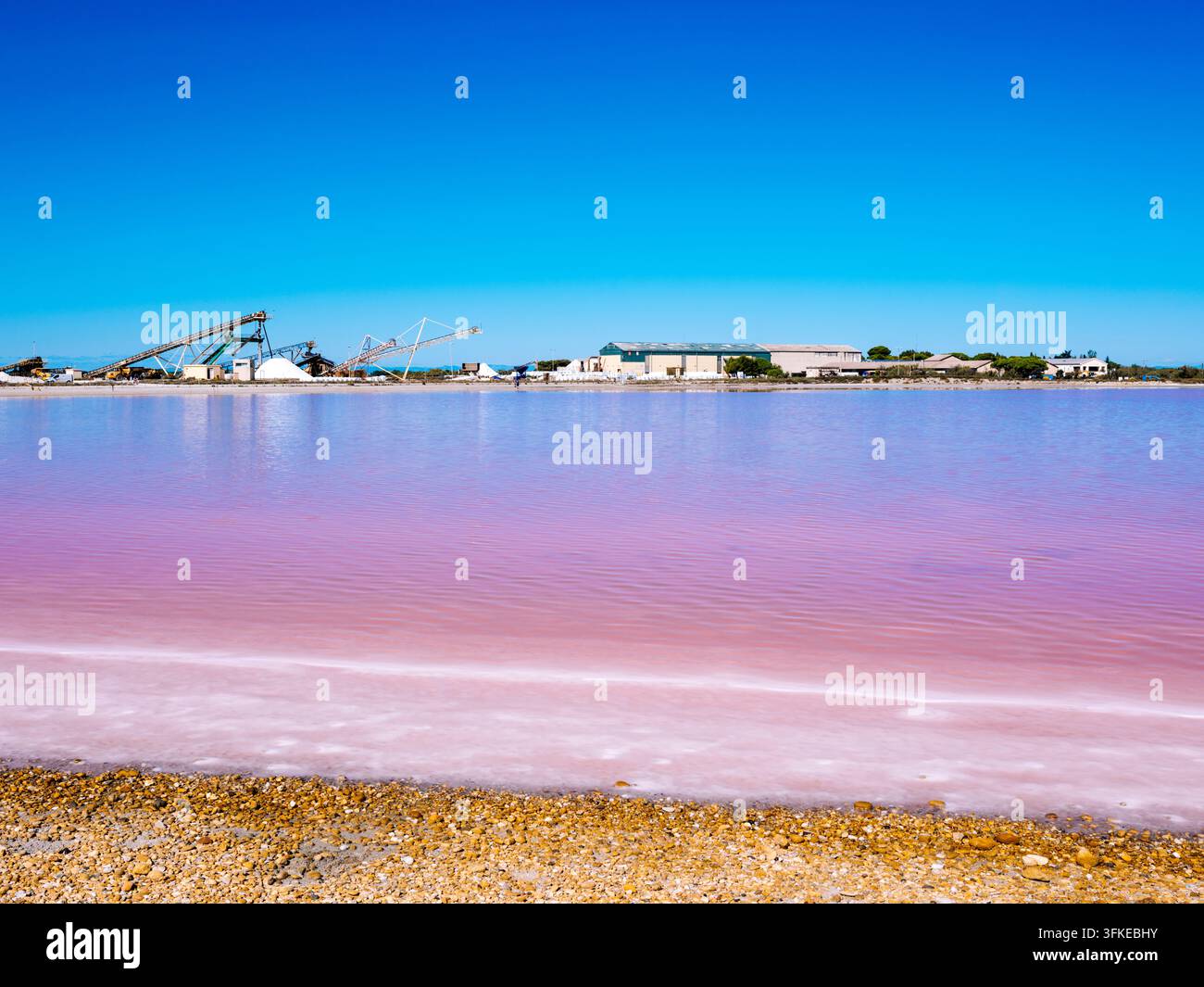 Salins du Midi champs de sel (Aigues-Mortes/France) haute résolution Banque D'Images
