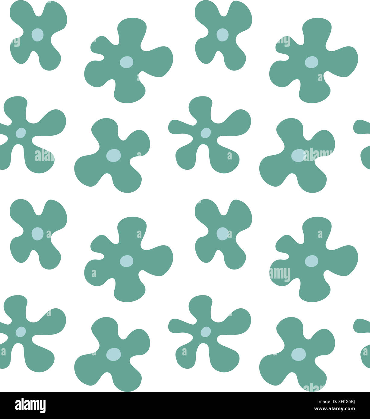 Modèle sans couture de vecteur de fleurs groovy Illustration de Vecteur