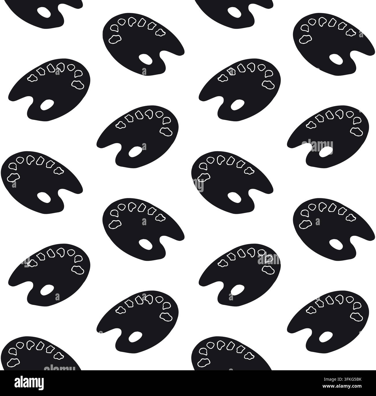 Motif vectoriel sans jointure de palette dessinée à la main Illustration de Vecteur