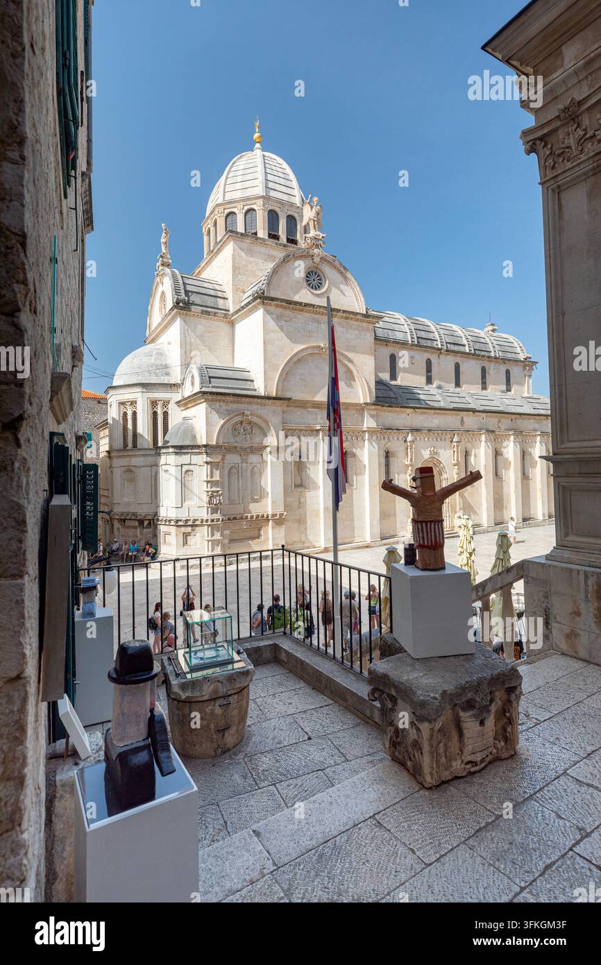 Sibenik, Cathédrale Saint-Jacques en Croatie Banque D'Images