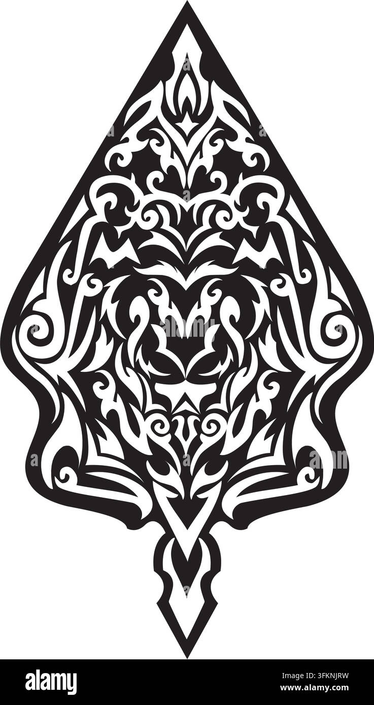 icône vectorielle noire Gunungan wayang concept design modèle web Illustration de Vecteur