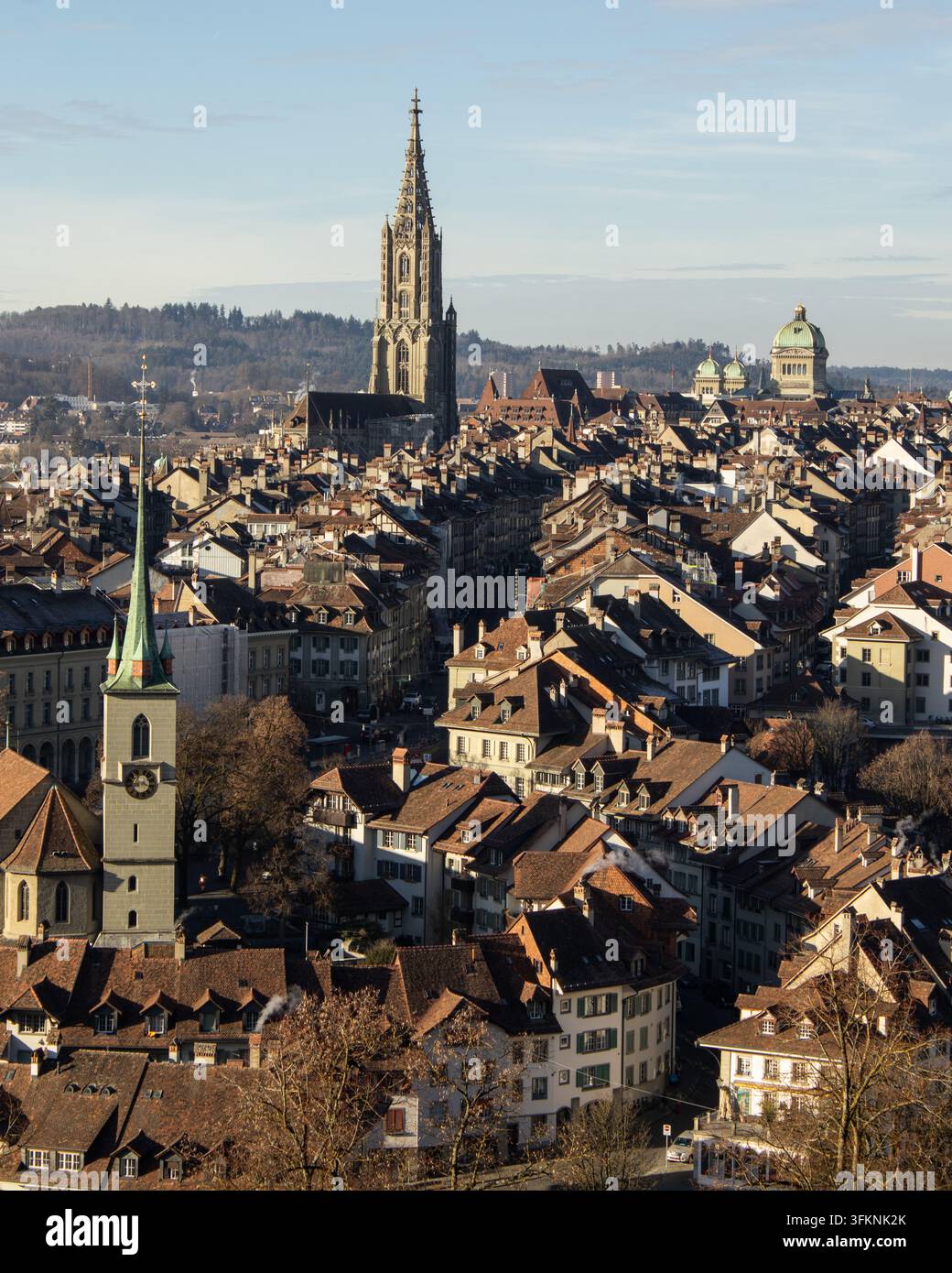 Une vue de la vieille ville de Berne au début du printemps Banque D'Images
