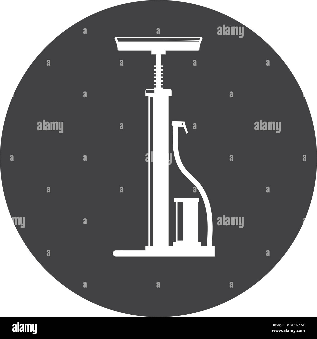 icône de pompe à air manuelle noire, illustration vectorielle, élément de conception, modèle Web Illustration de Vecteur