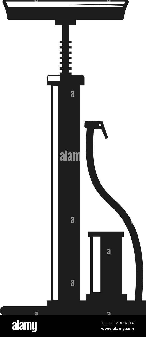 icône de pompe à air manuelle noire, illustration vectorielle, élément de conception, modèle Web Illustration de Vecteur