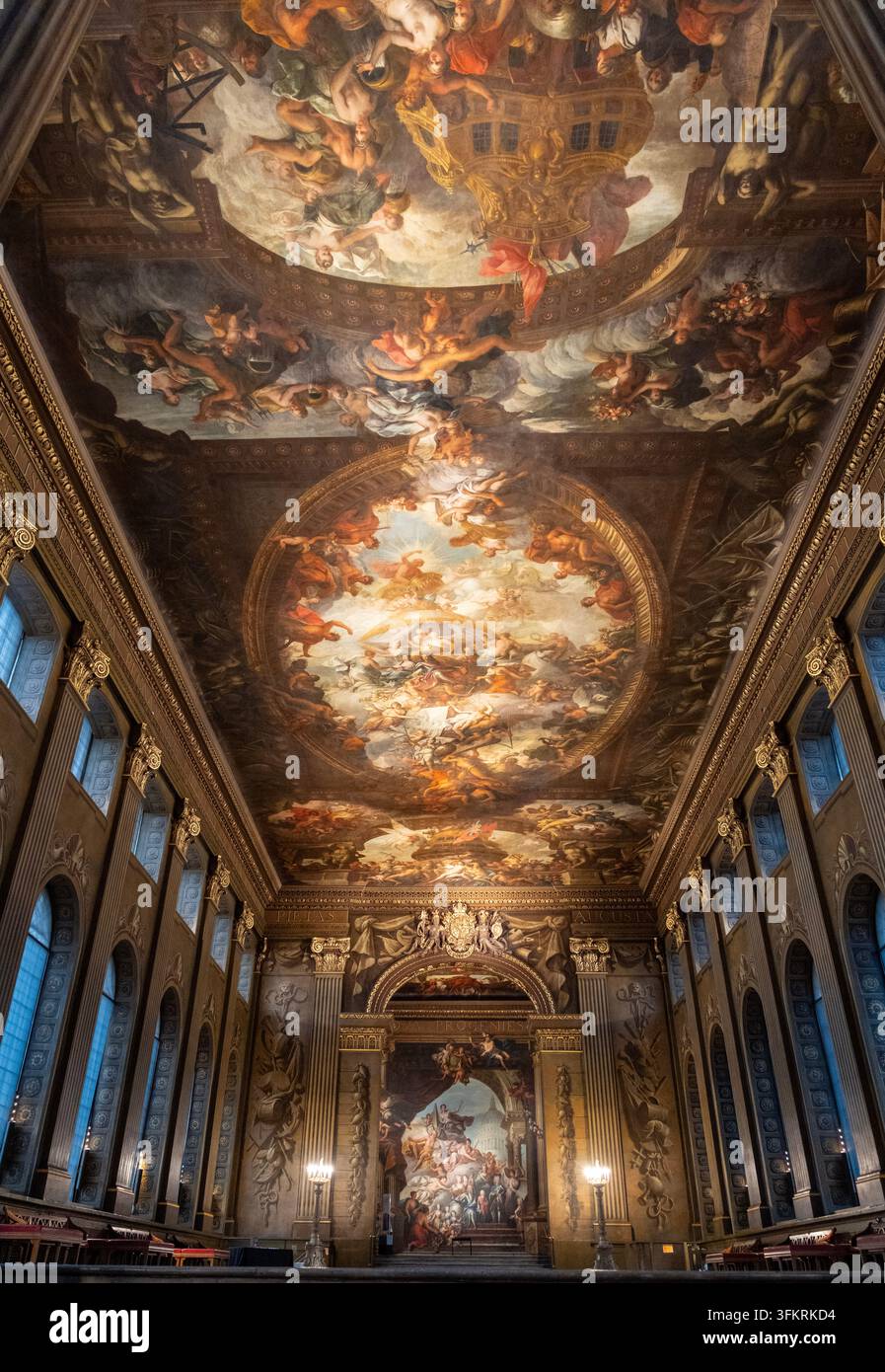 Le Painted Hall de l'Old Royal Naval College à Greenwich, Londres Banque D'Images