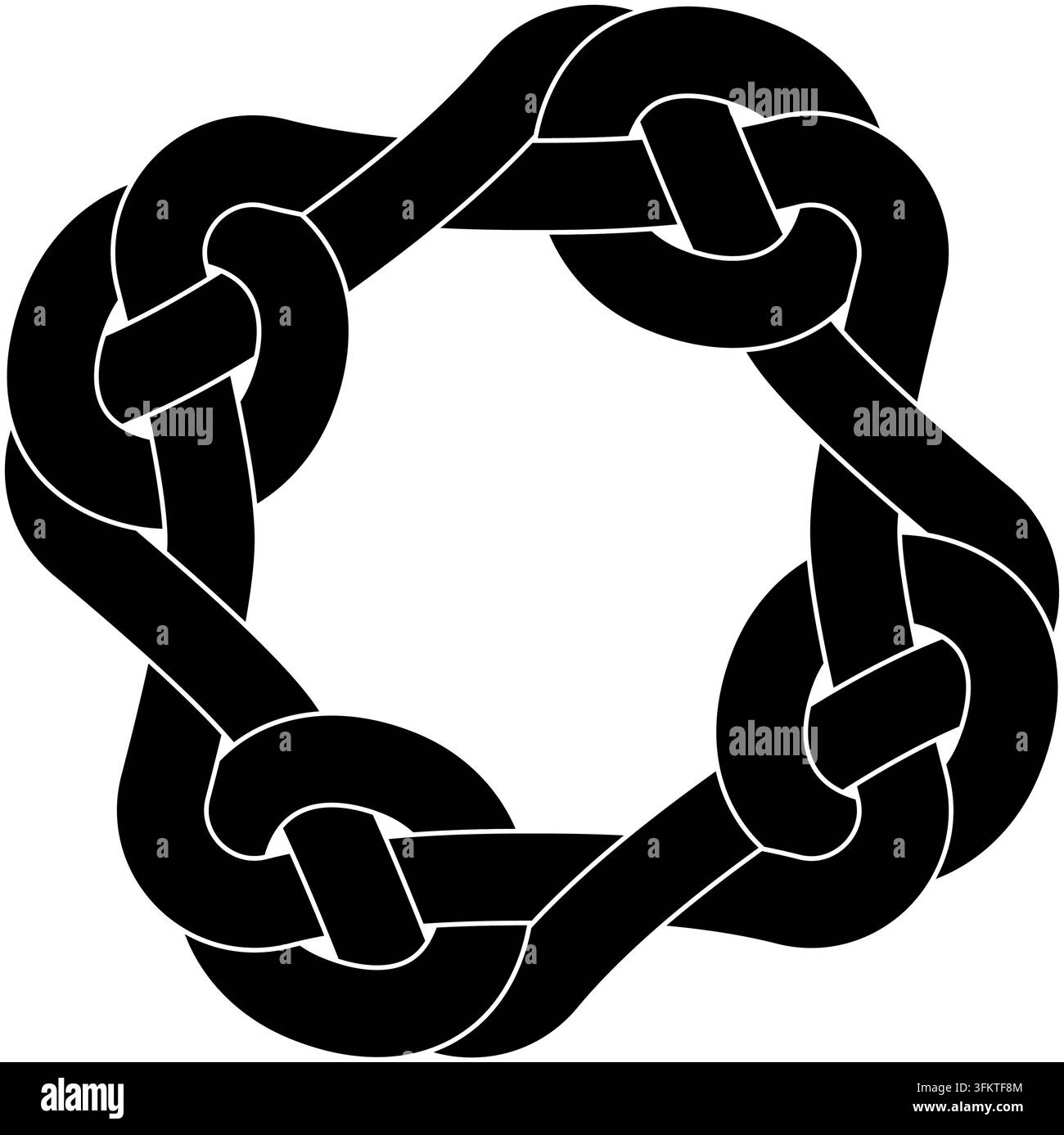 Nœud celtique trinité cœur amour vecteur infini sur fond blanc pour symbole de tatouage icône de religion logo. Illustration vectorielle Illustration de Vecteur
