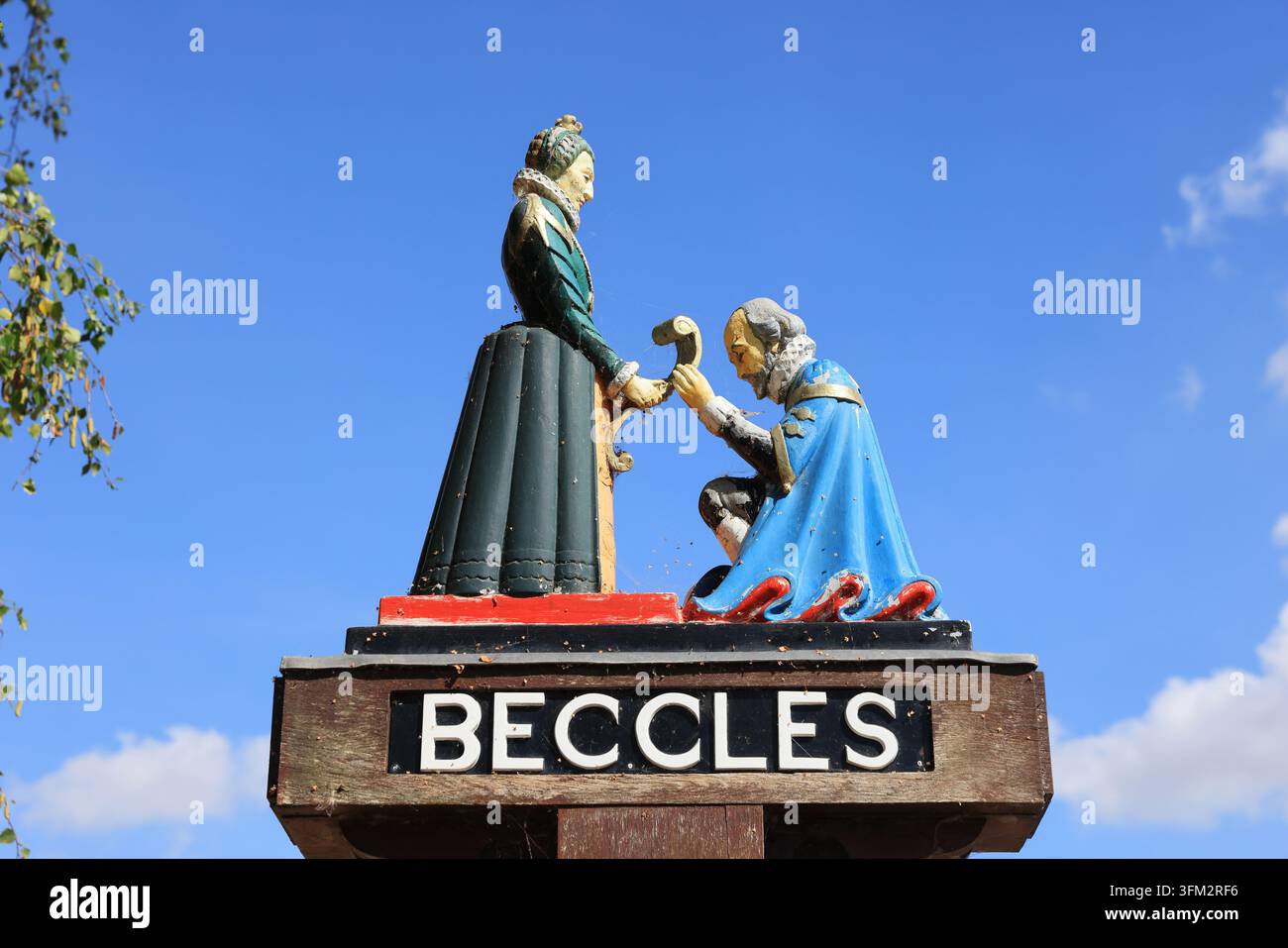 Beccles, charmante ville de marché proche de la frontière entre le Suffolk et le Norfolk, porte d'entrée du parc national des Broads, Royaume-Uni. Banque D'Images