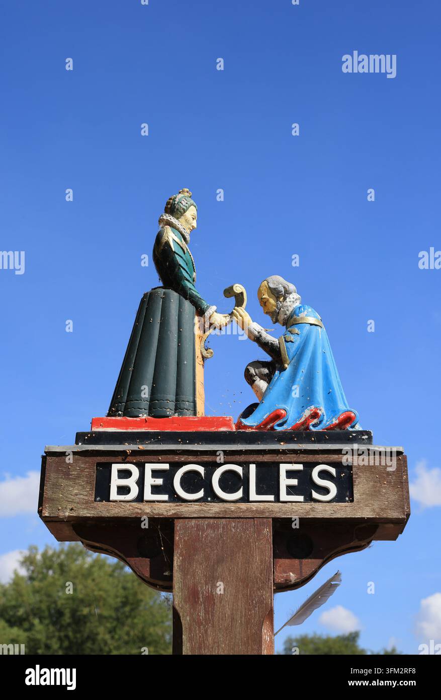 Beccles, charmante ville de marché proche de la frontière entre le Suffolk et le Norfolk, porte d'entrée du parc national des Broads, Royaume-Uni. Banque D'Images