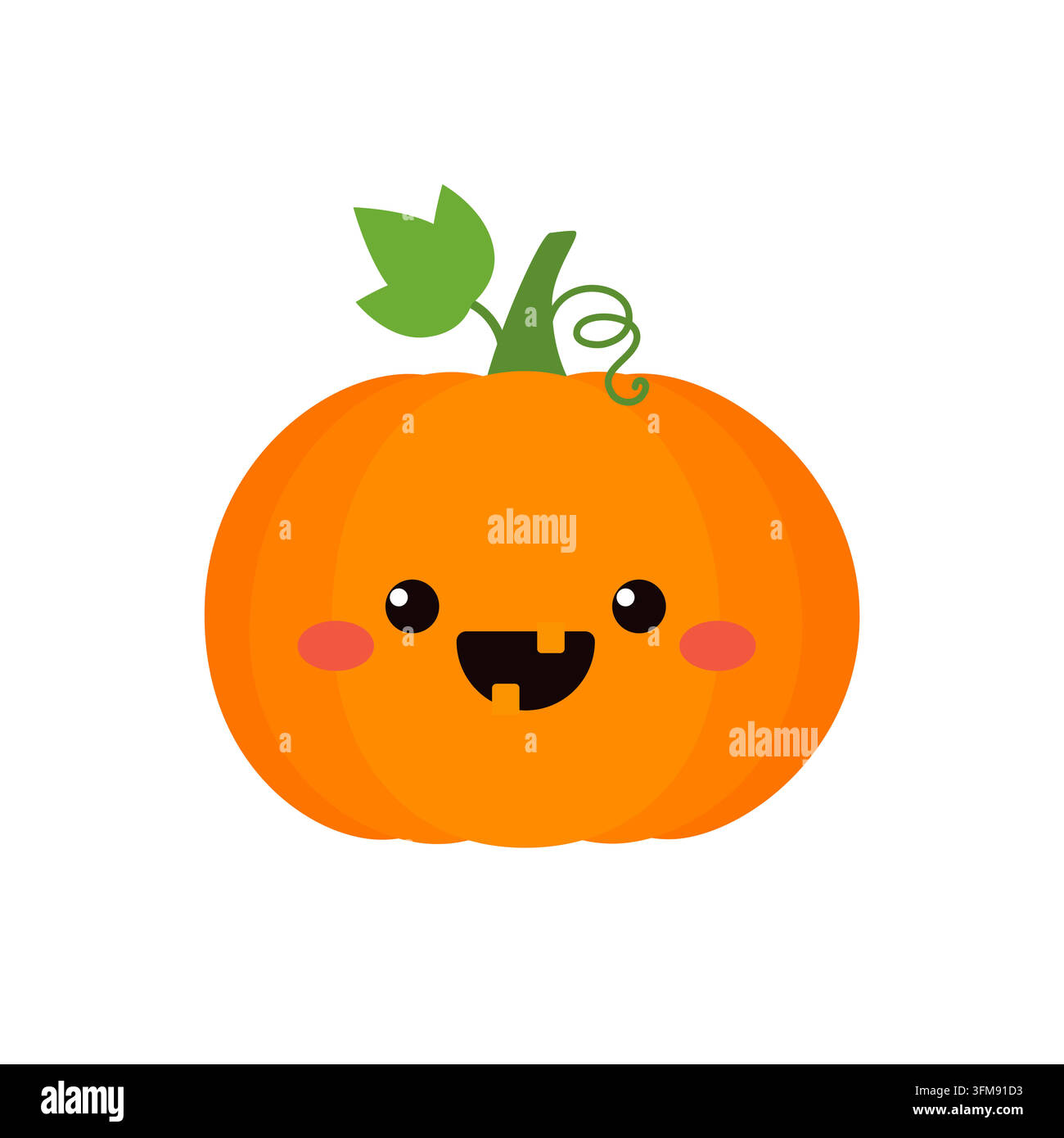 Personnage de dessin animé drôle de citrouille d'Halloween Illustration de Vecteur