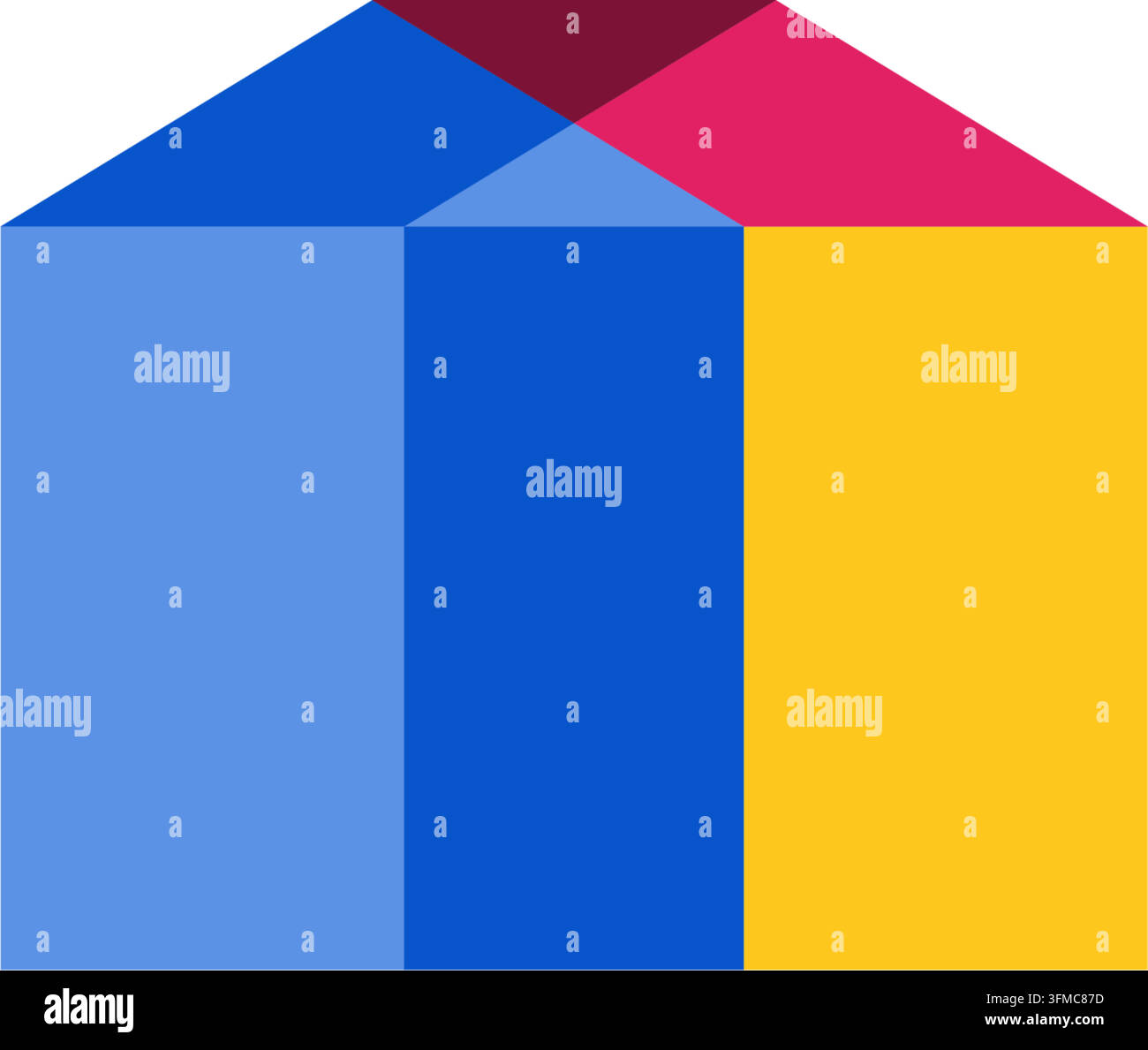 logo coloré de maison, illustration vectorielle en couleur Illustration de Vecteur