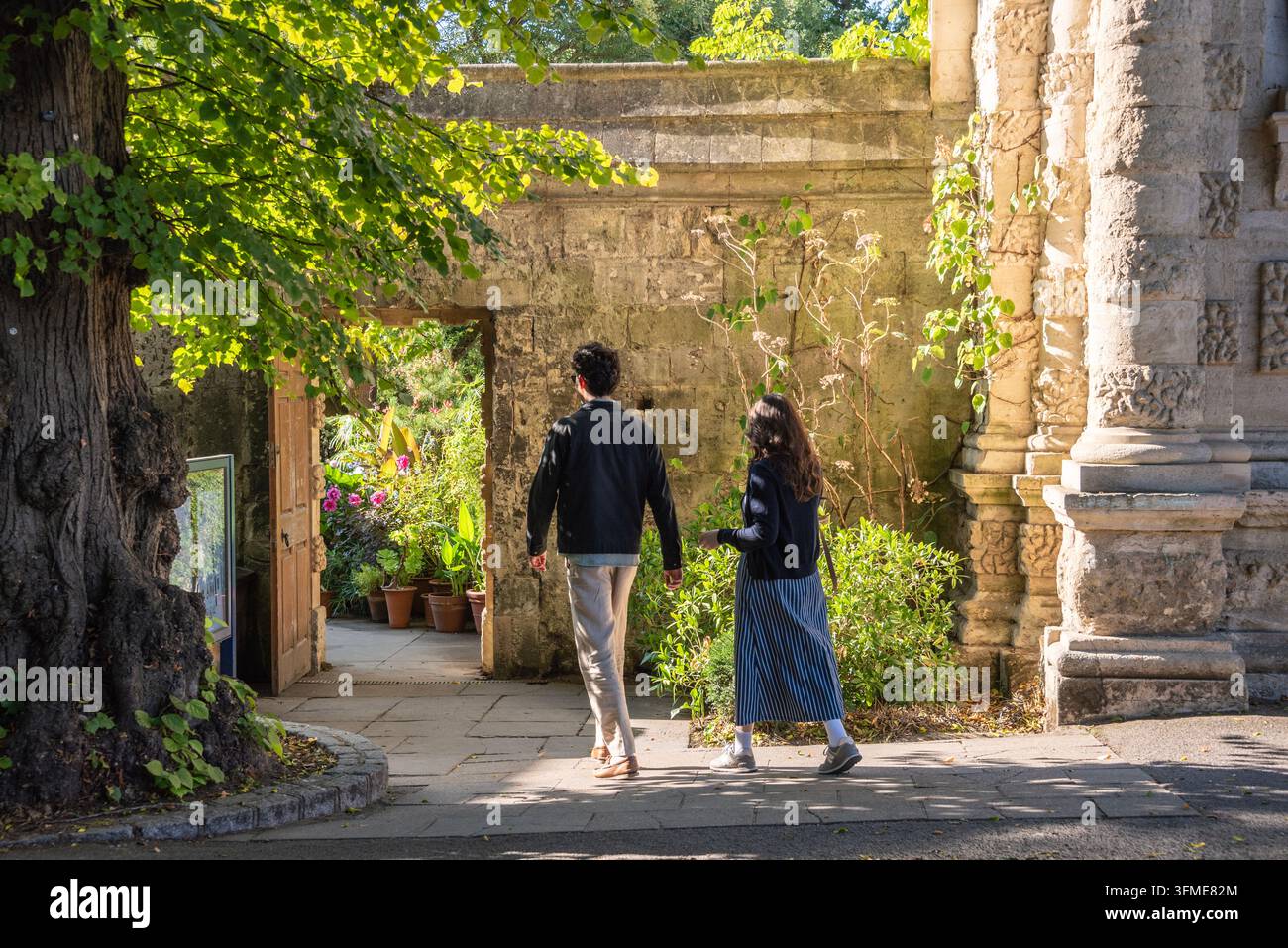 Entrée du jardin botanique de l'Université d'Oxford, Oxford, Royaume-Uni Banque D'Images