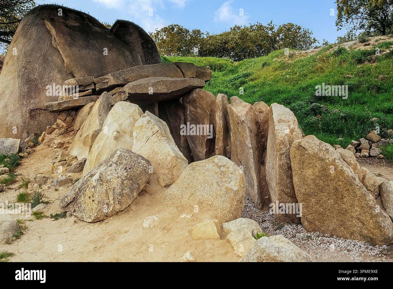 Anta Grande do Zambujeiro, IIIe millénaire av. J.-C., plus grand tombeau mégalithique du Portugal, Valverde près d'Évora, Valverde, Alentejo, Portugal Banque D'Images