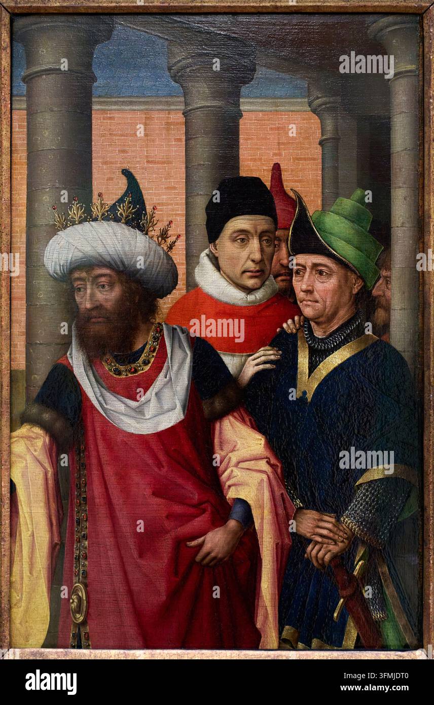 Groupe d'hommes (Fragment), atelier de Rogier van der Weyden (Doornik Tournai 1399/1400 - Bruxelles 1464), Musée Old Masters Museum, Bruxelles, Belgique Banque D'Images