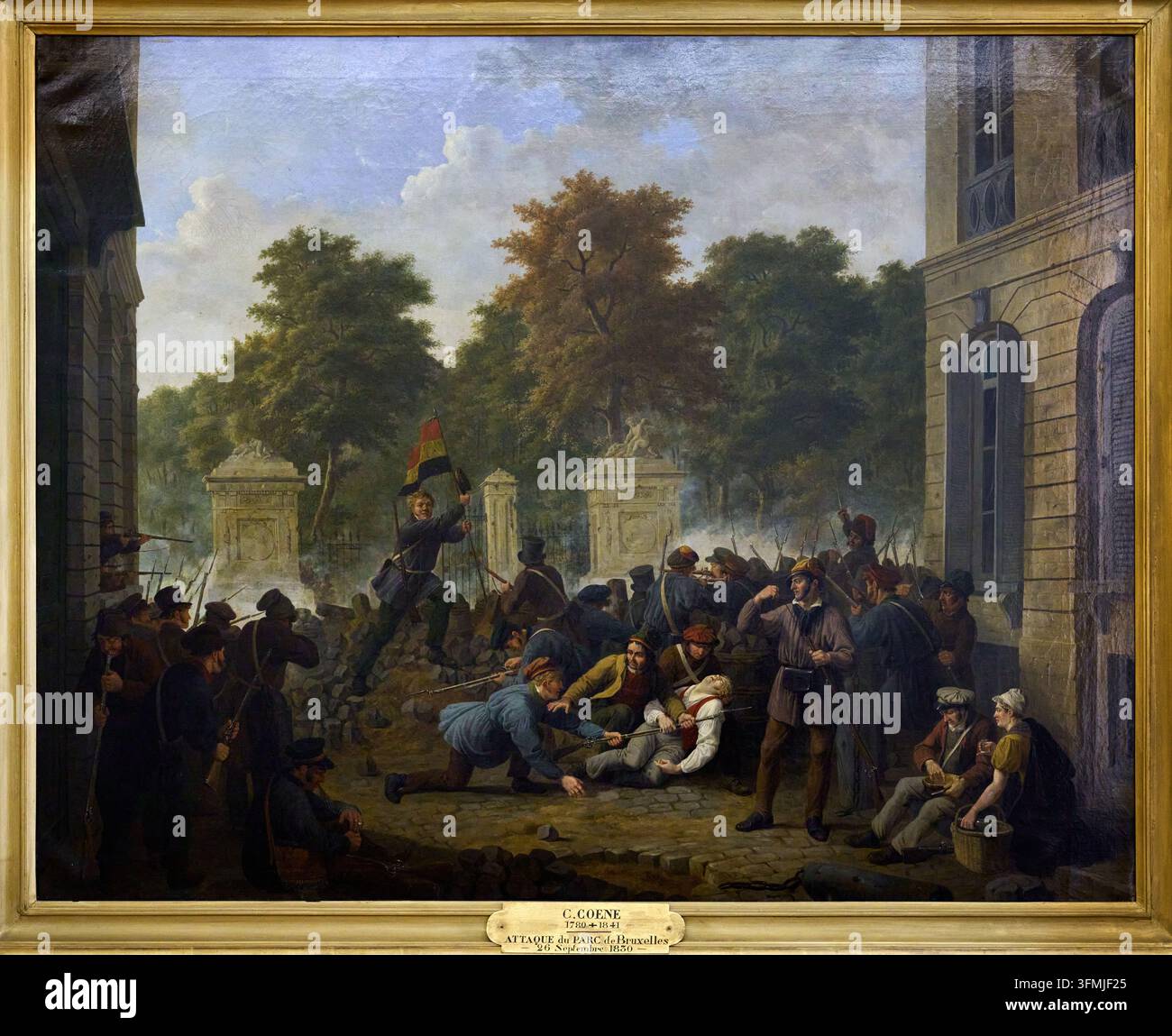Épisode de La Révolution de 1830, Constantin-Fidèle Coene (1779 - 1841), Musée Old Masters Museum, Bruxelles, Belgique Banque D'Images