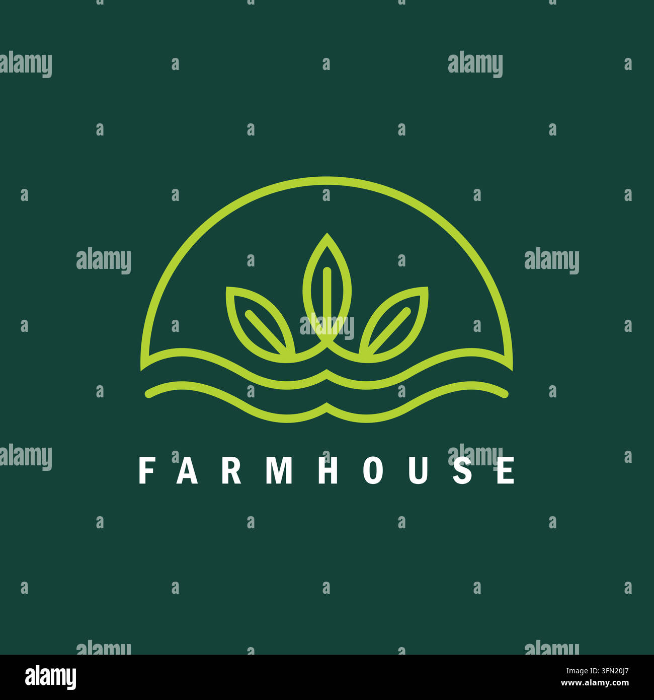 Modèle de conception de concept vectoriel d'icône de logo de ferme ou de serre pour le Web Illustration de Vecteur