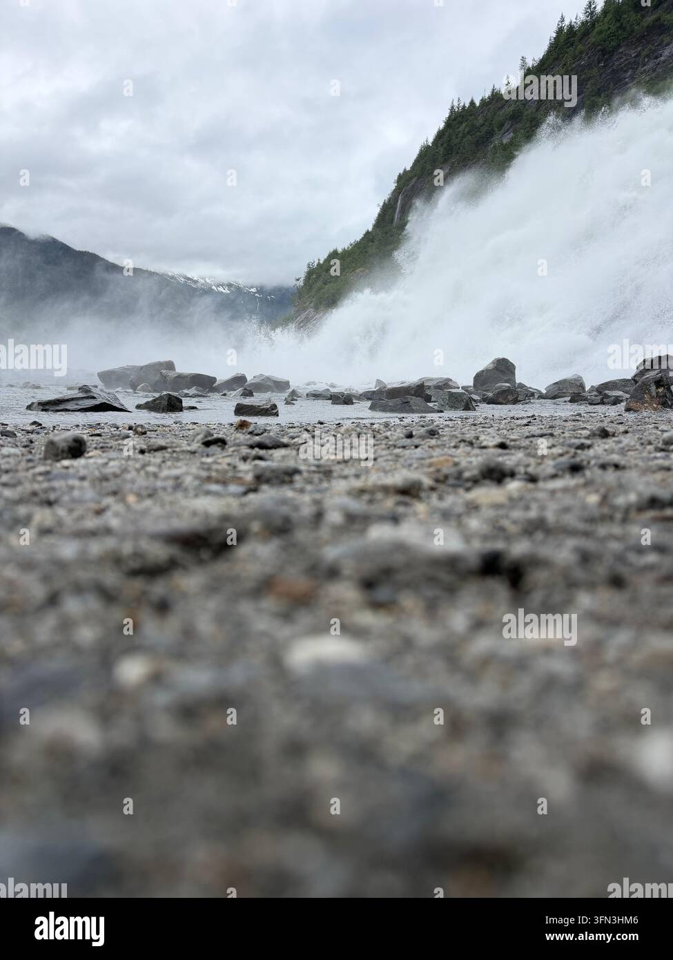 Juneau Alaska Glacier Mendenhall - Image de stock capturée avec un smartphone