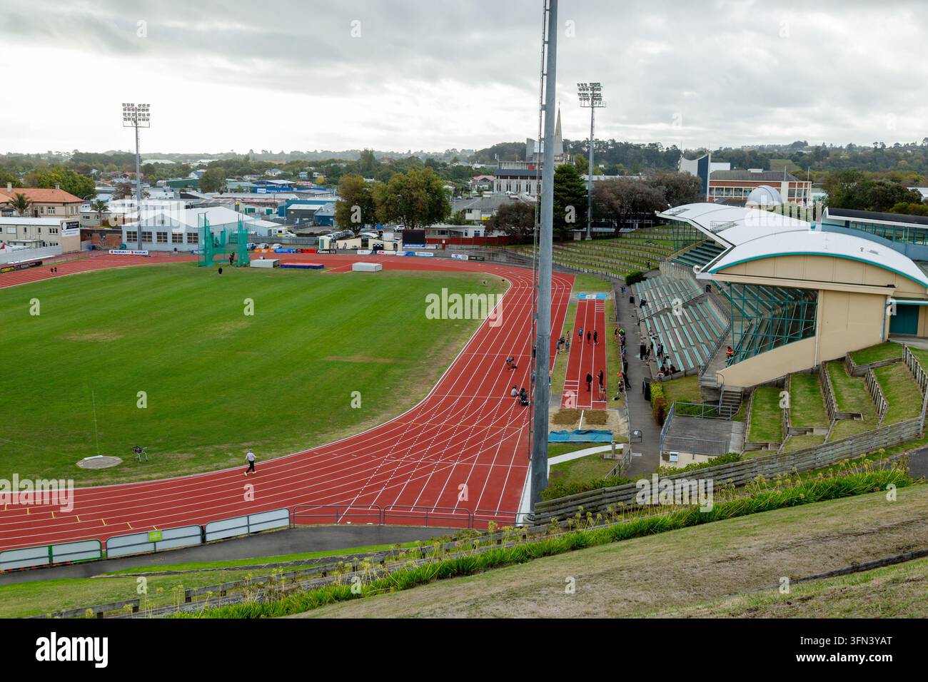 Cooks Gardens, un stade polyvalent situé à Whanganui, en Nouvelle-Zélande Banque D'Images