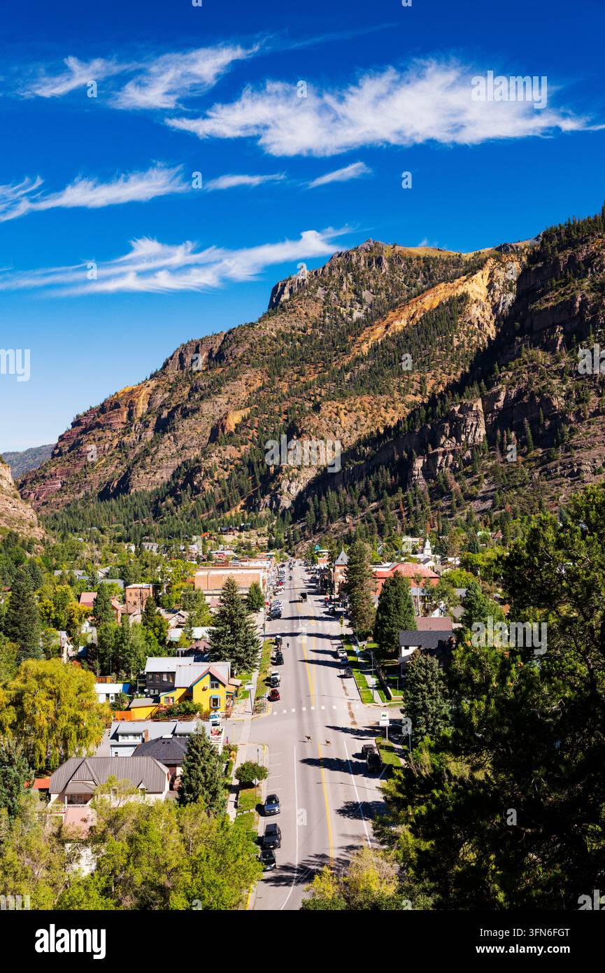 Ville minière historique d'Ouray ; Colorado ; "Suisse de l'Amérique" Million Dollar Highway ; USA Banque D'Images