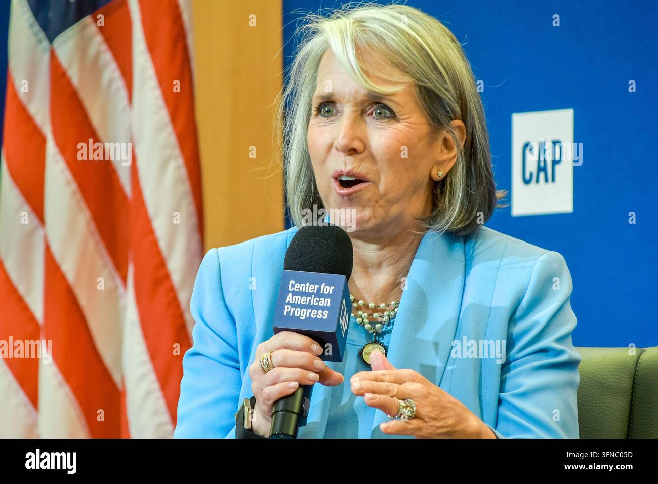 Gov. Michelle Lujan Grisham au Center for American Progress, 1er oct. 2026 Banque D'Images