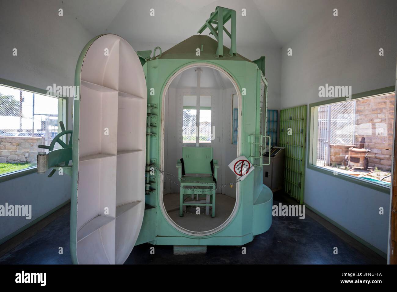 Canon City, Colorado – Une chambre à gaz exposée au Musée des prisons du Colorado. Le musée est situé dans ce qui était autrefois l’établissement pénitentiaire pour femmes Banque D'Images