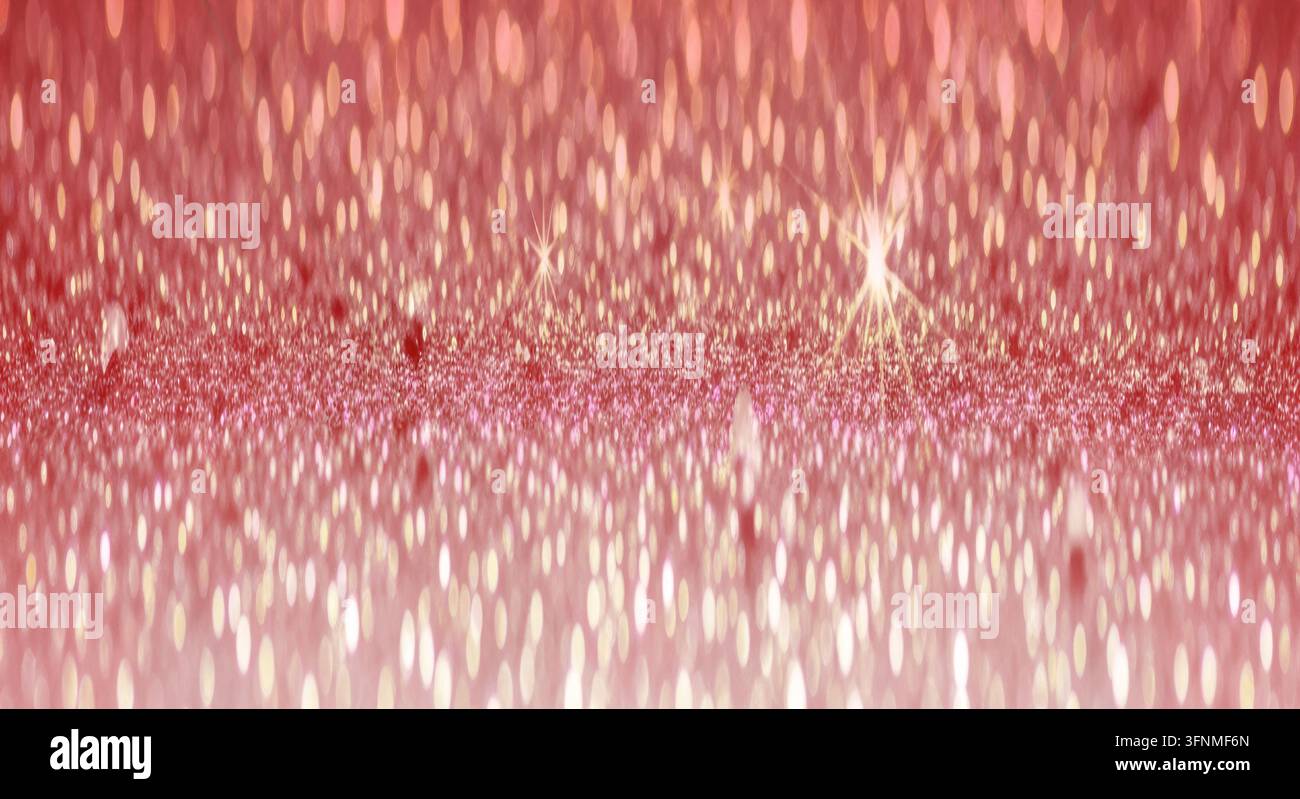 Explosion de confettis dynamique avec éclairage rose. Banque D'Images