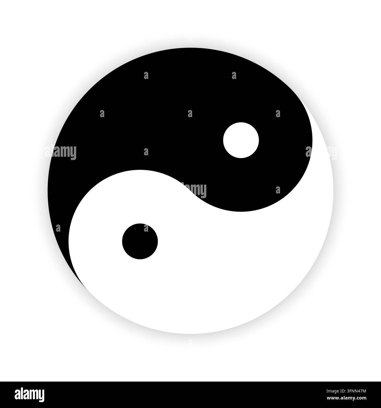 Illustrant le symbole yin et yang, ce dessin représente deux formes imbriquées représentant des forces opposées. Les moitiés noir et blanc incarnent l'équilibre et l'harmonie dans la vie. Illustration de Vecteur