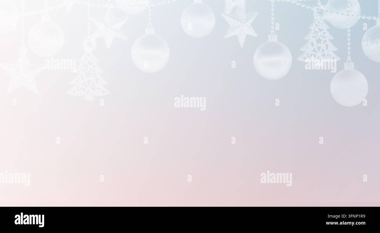 Ornements suspendus au thème de Noël minimalistes. Banque D'Images