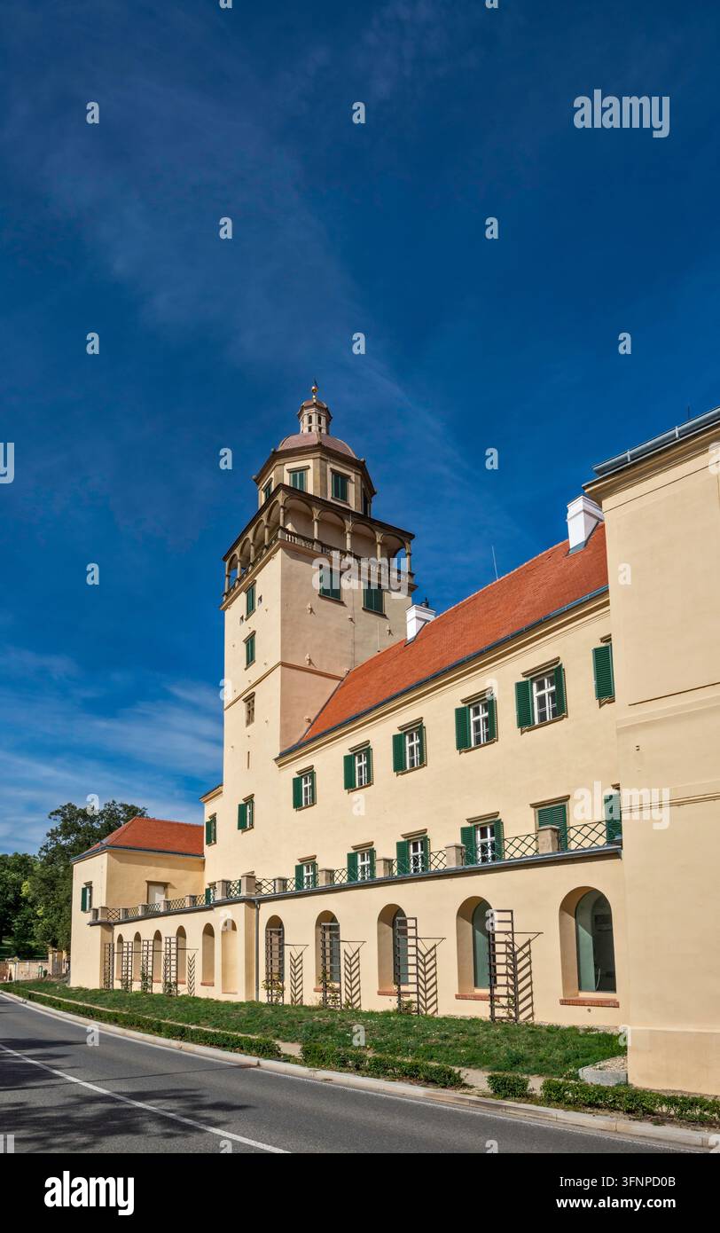 Château de Moravsky Krumlov, château de la Renaissance, ville de Moravsky Krumlov, région de Moravie du Sud, Moravie, République tchèque Banque D'Images