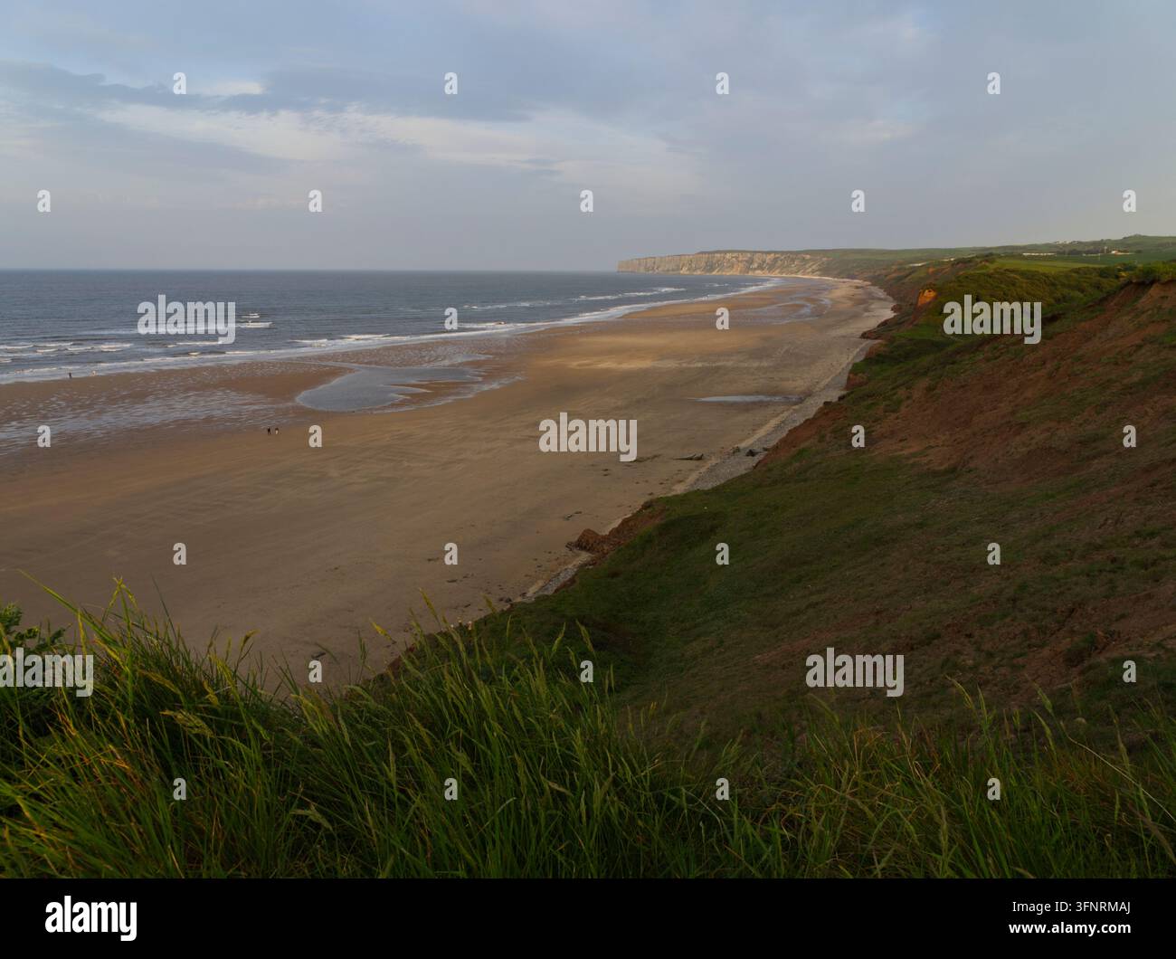 Filey Bay et Hunmanby Sands, Yorkshire Banque D'Images