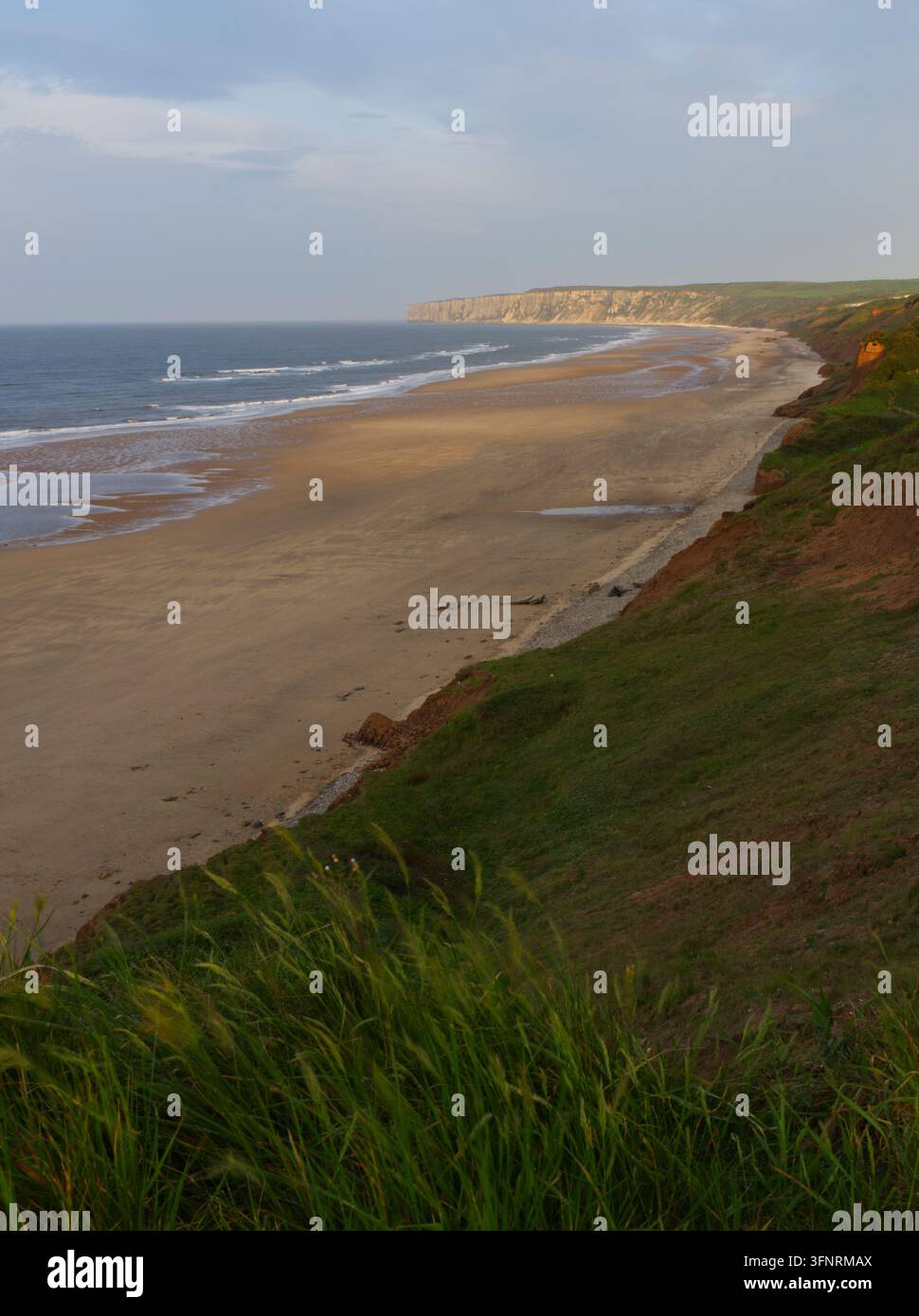 Filey Bay et Hunmanby Sands, Yorkshire Banque D'Images