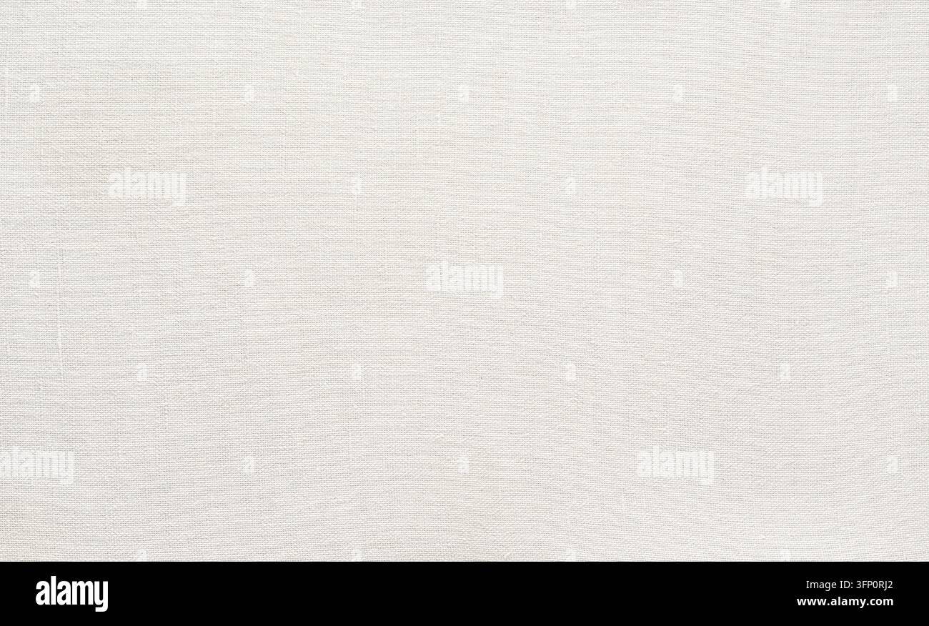 Fond tissé blanc, texture en lin Banque D'Images