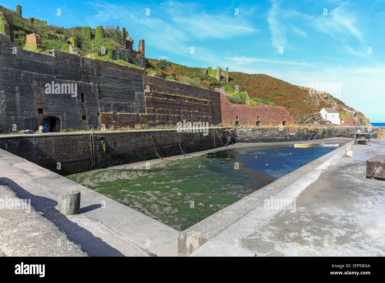 Le port, Porthgain, Pembrokeshire, Pays de Galles, Royaume-Uni Banque D'Images
